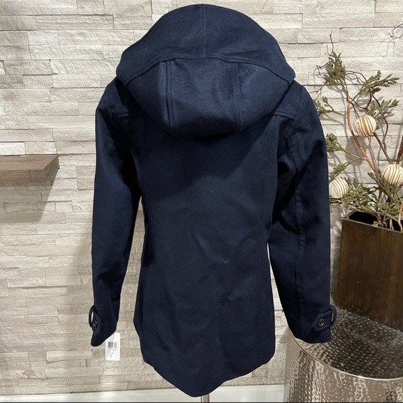 PENDLETON NWT ROSLYN WATERPROOF LAMBSWOOL BLEND HOODED TOGGLE COAT BLUE NAVY - Picture 8 of 15